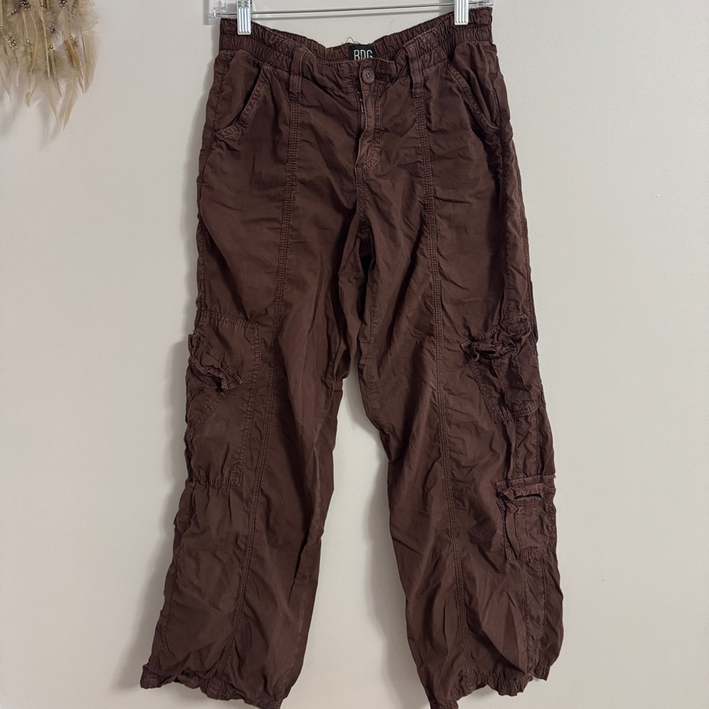 UO urban outfitters bdg brown washed cargo straight leg pants